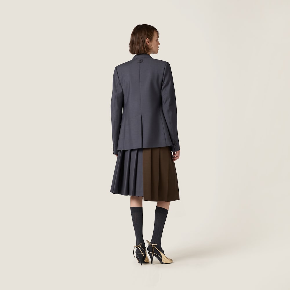 Single-breasted kid mohair jacket