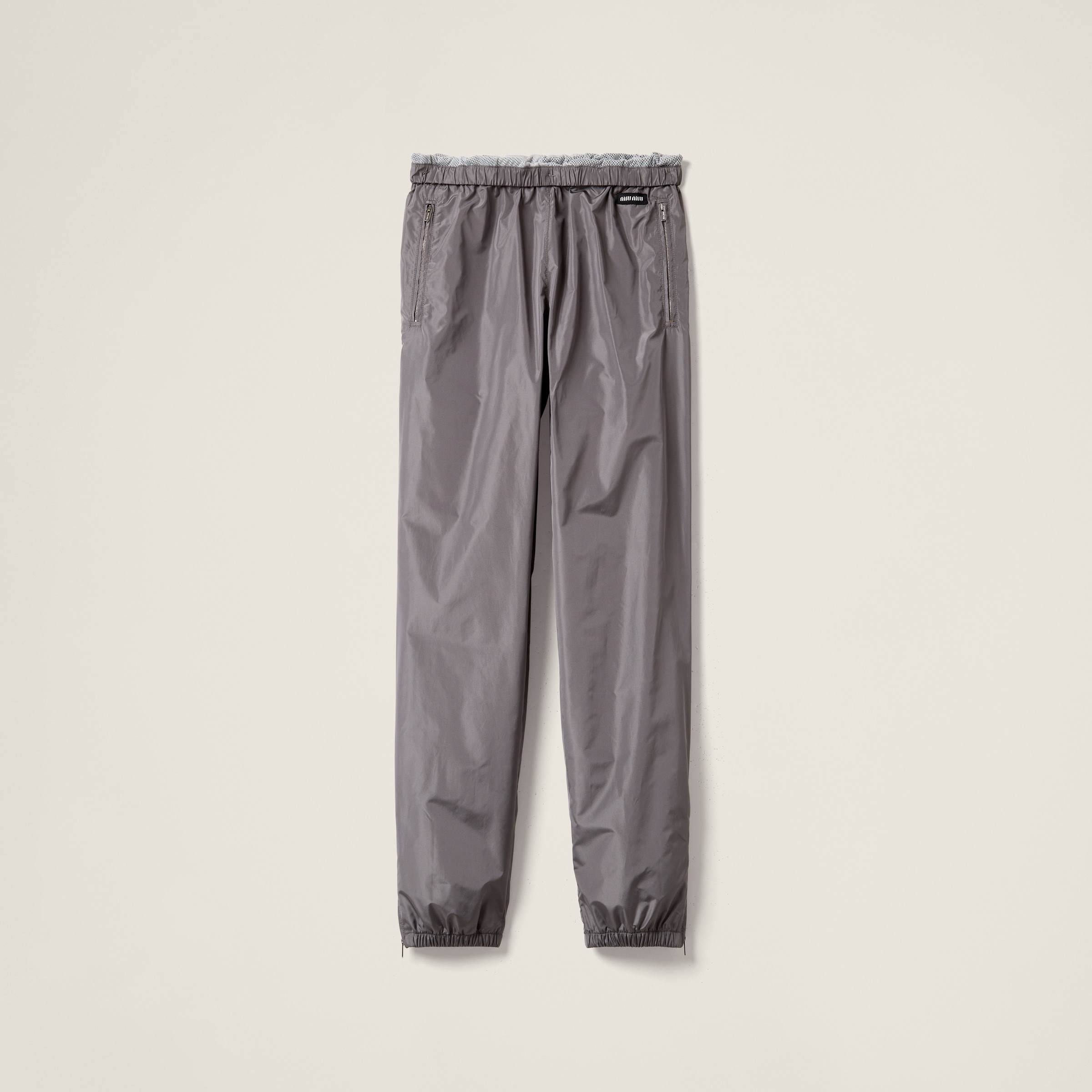 Technical silk joggers