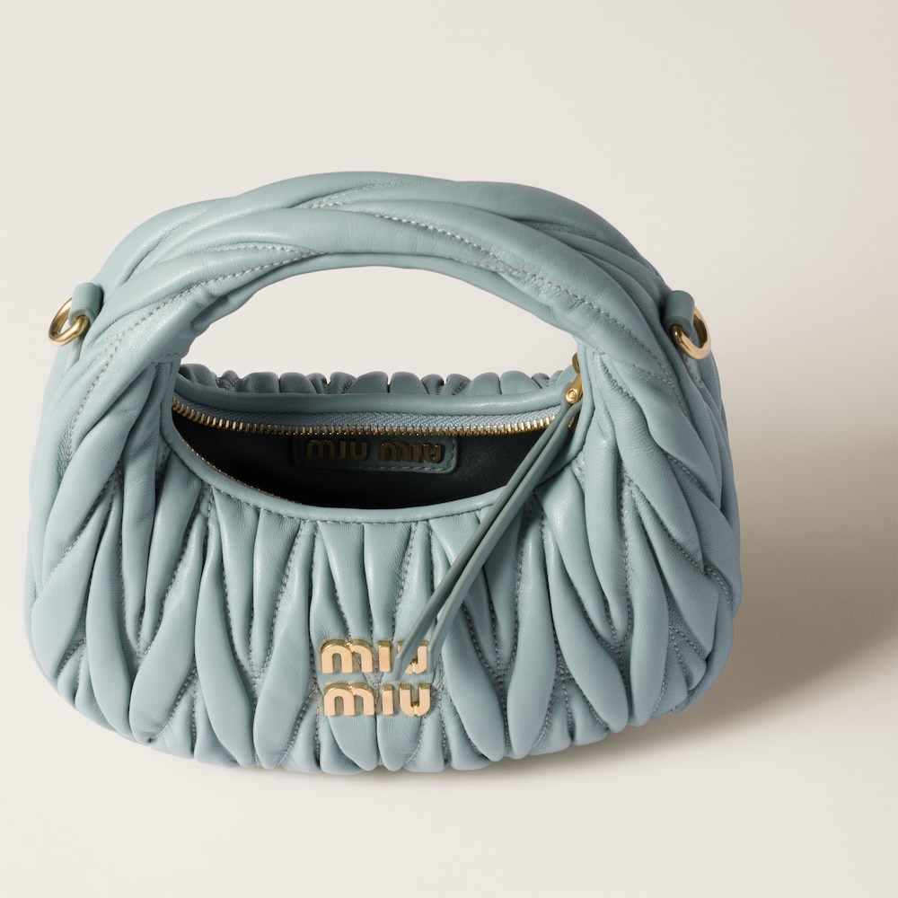 Wander matelassé nappa leather hobo mini-bag