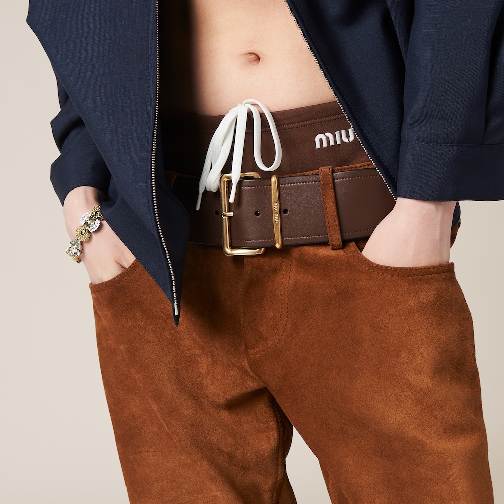 Suede pants