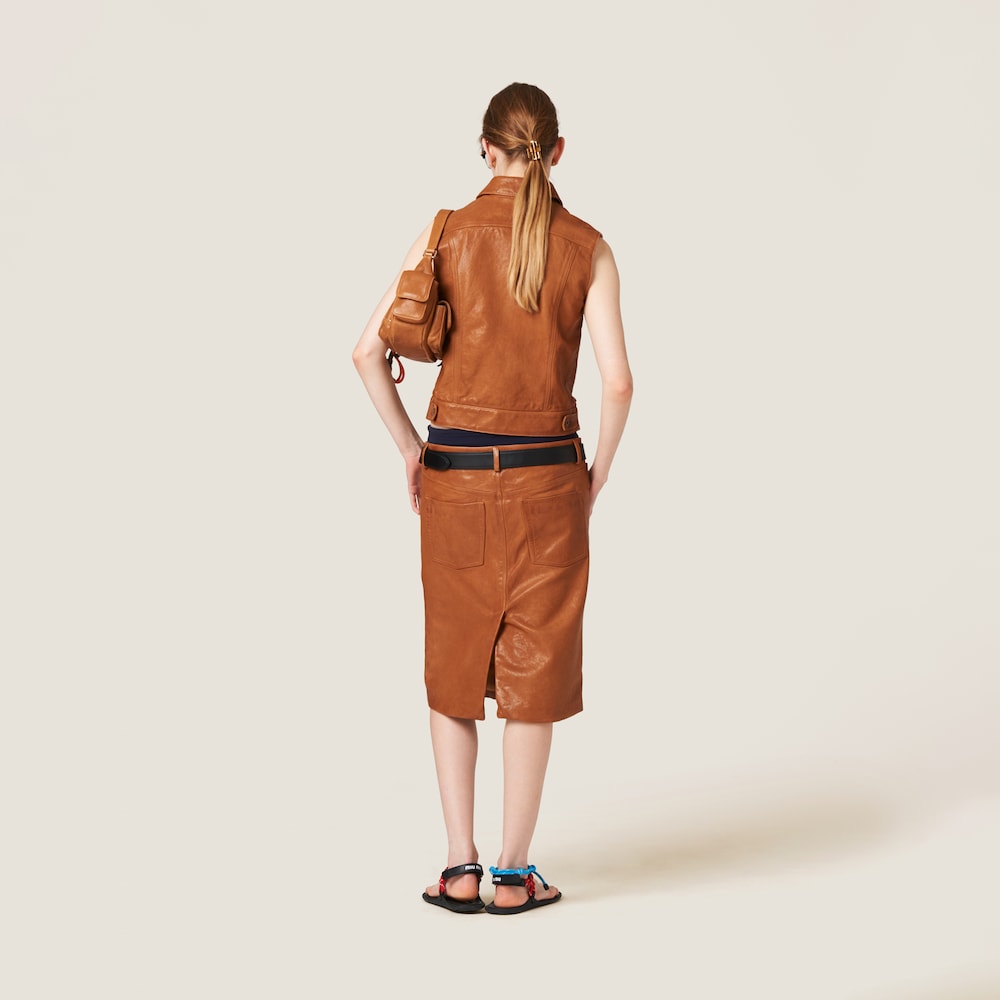 Nappa leather vest