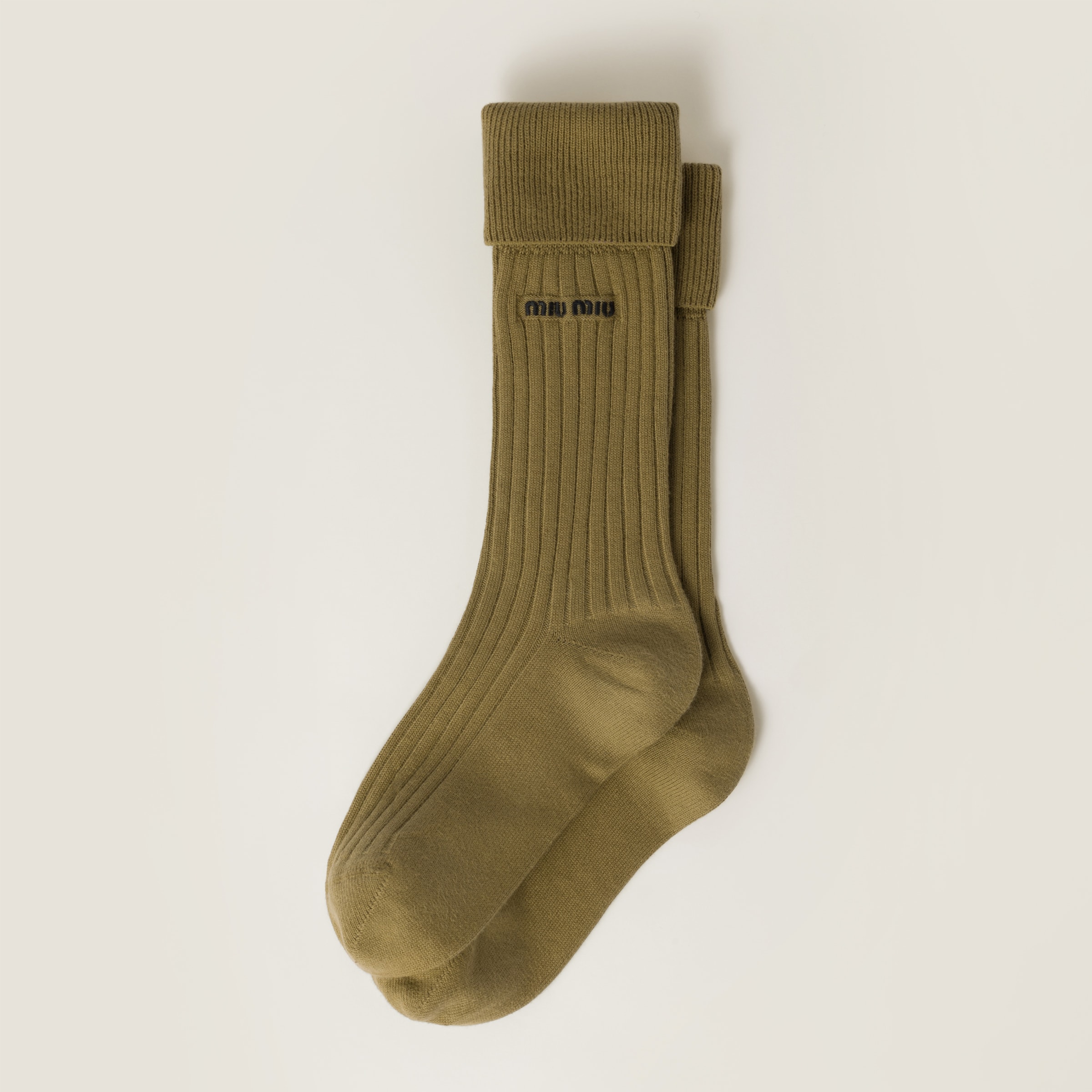 Ribbed knit socks