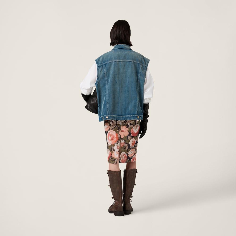 Washed corduroy vest