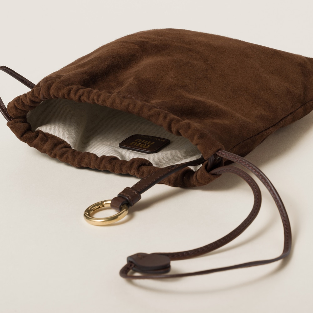 Suede pouch