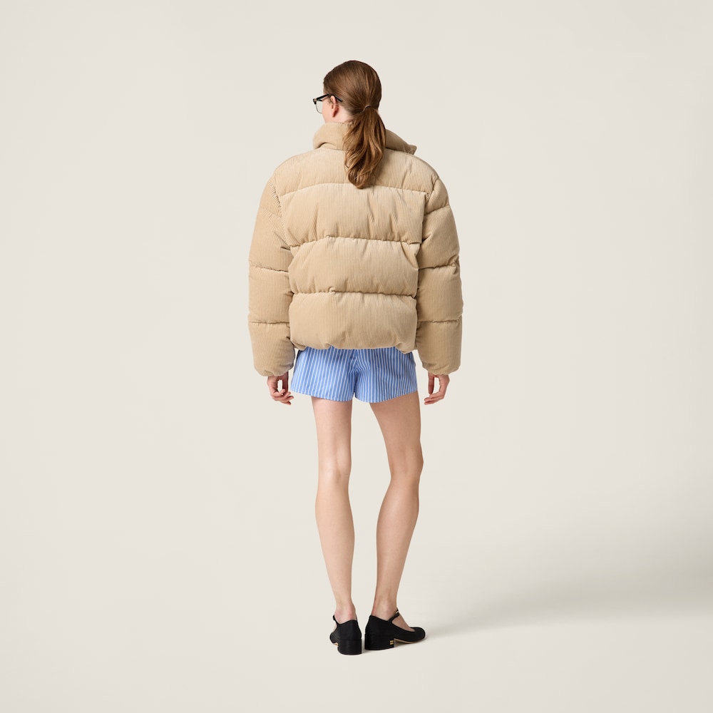 Medium-weight corduroy down jacket