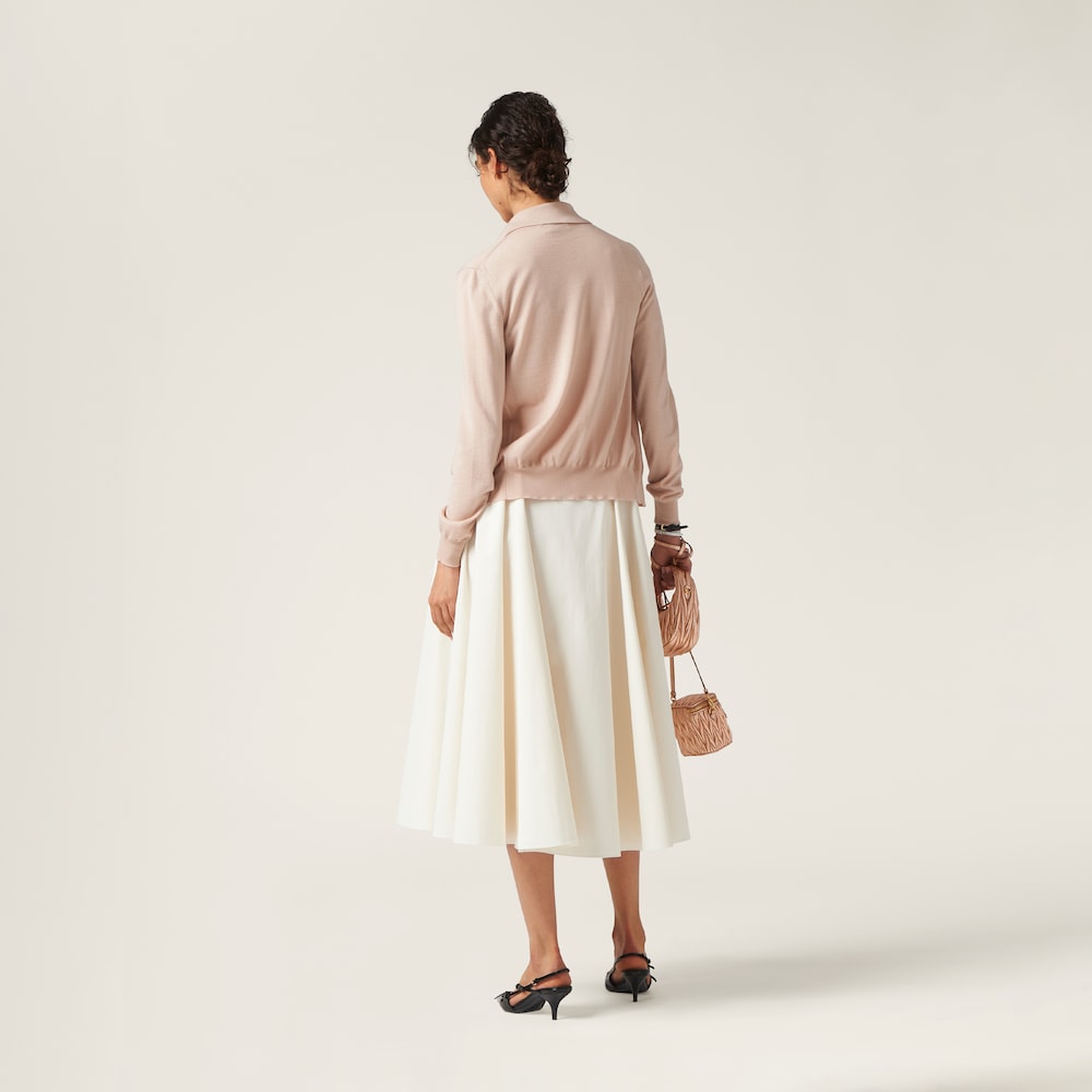 Cashmere and silk knit cardigan
