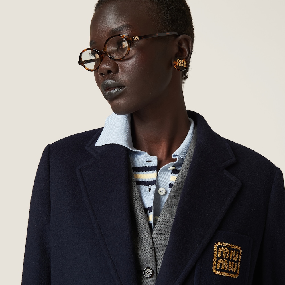 Single-breasted velour jacket