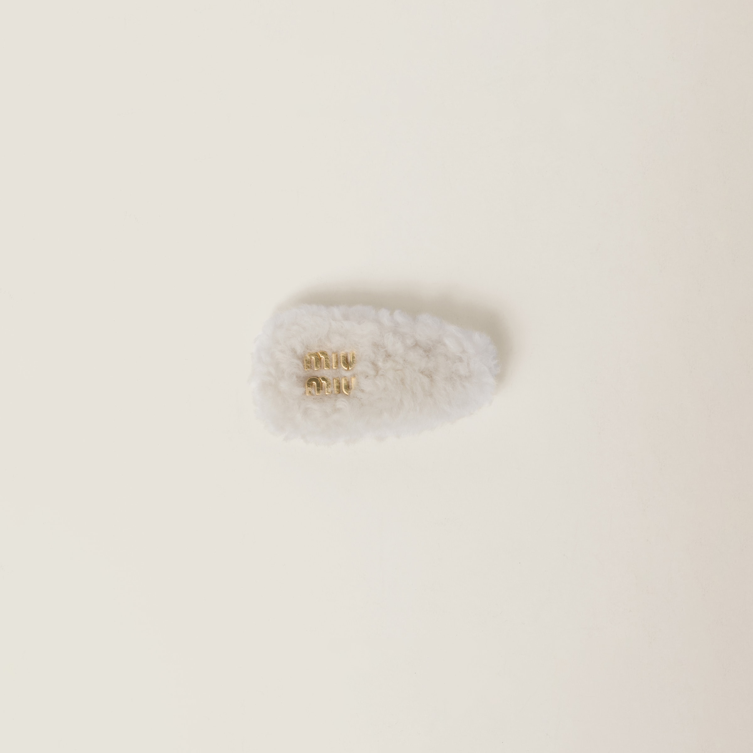Shearling hair clip
