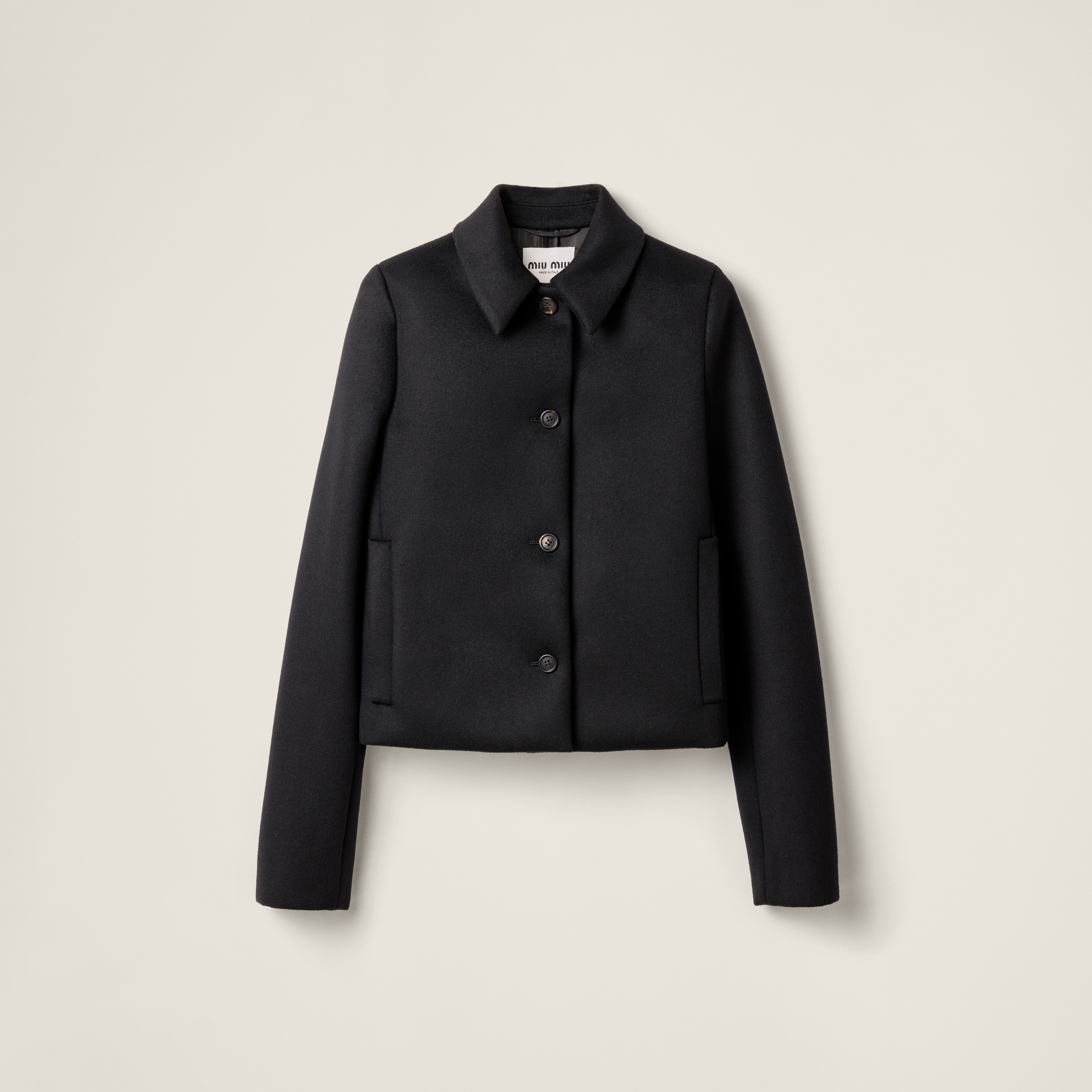Single-breasted velour jacket