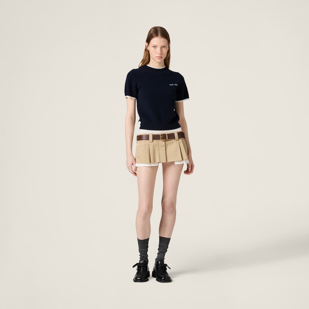 Cashmere and wool crew-neck sweater