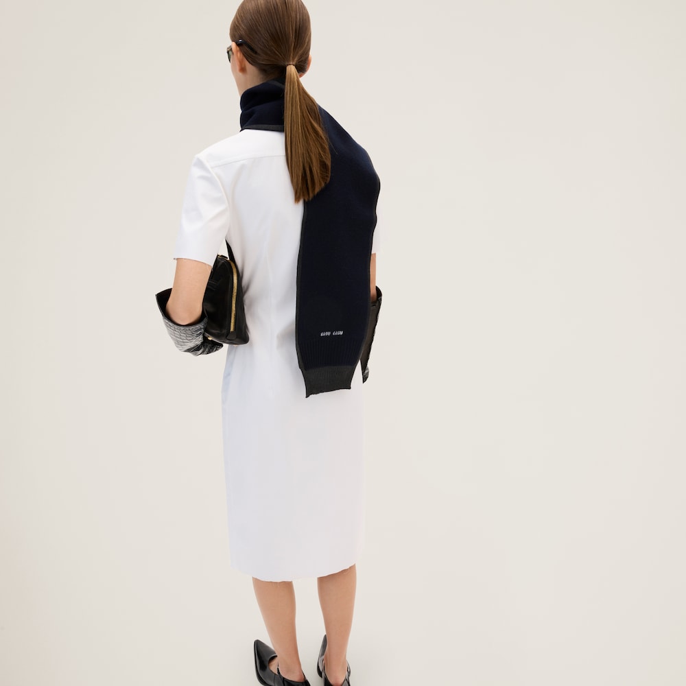 Poplin and jersey dress