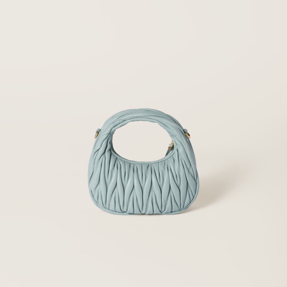 Wander matelassé nappa leather hobo mini-bag