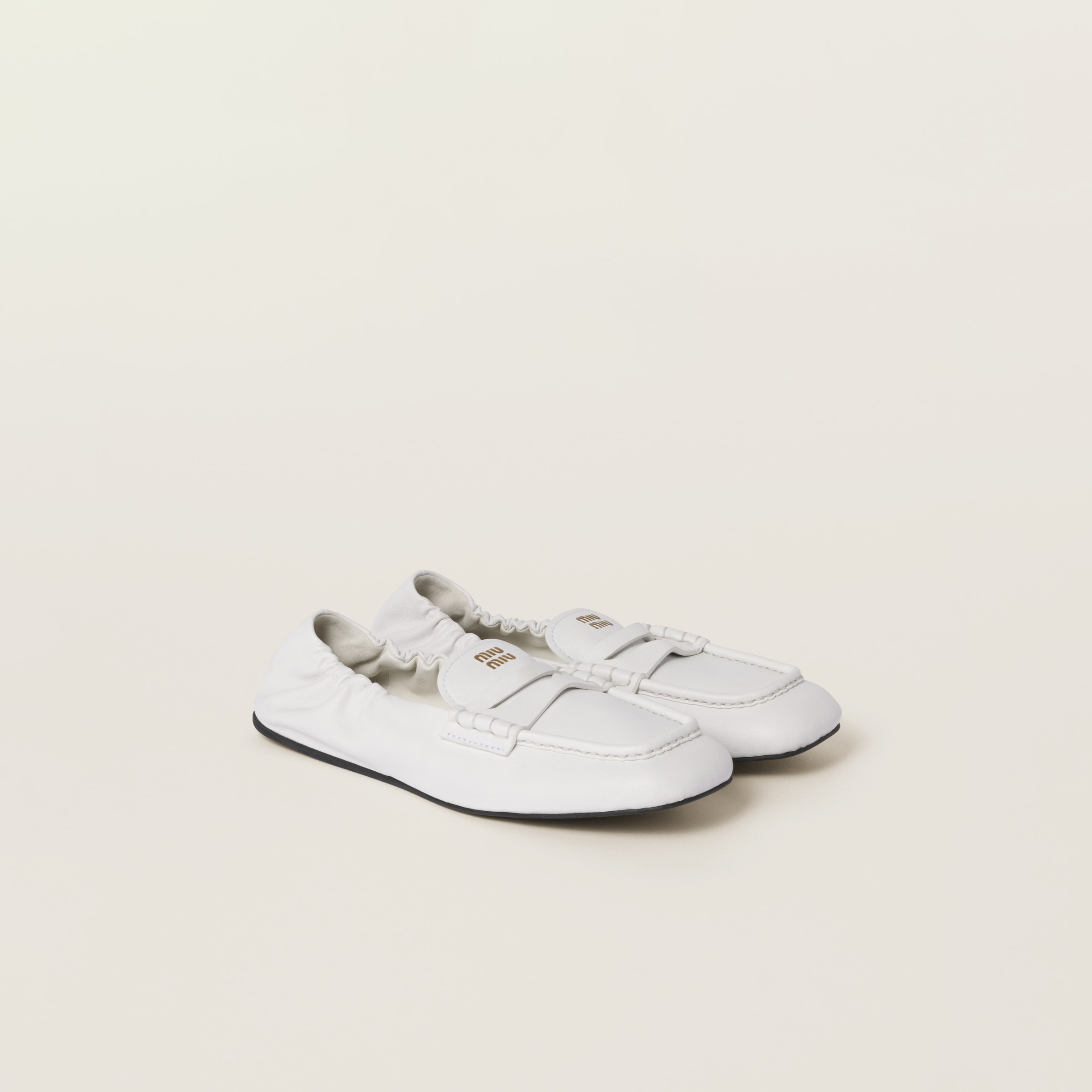 Ruches nappa leather loafers