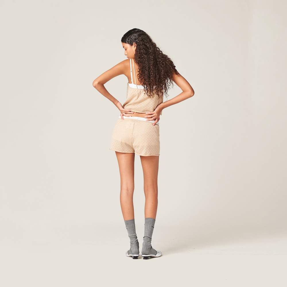 Cashmere and silk shorts