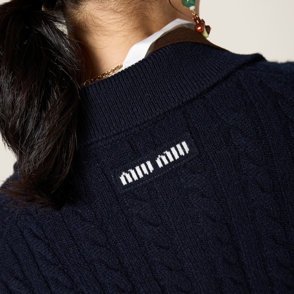 Cashmere knit polo shirt