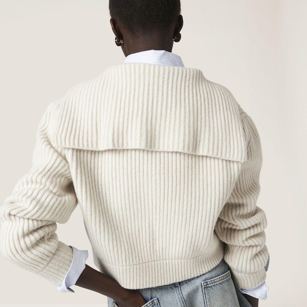 Wool and cashmere knit cardigan
