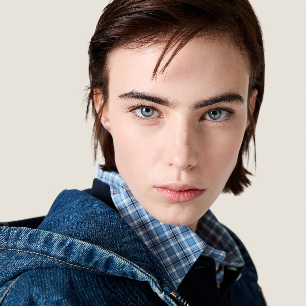 Denim hoodie jacket