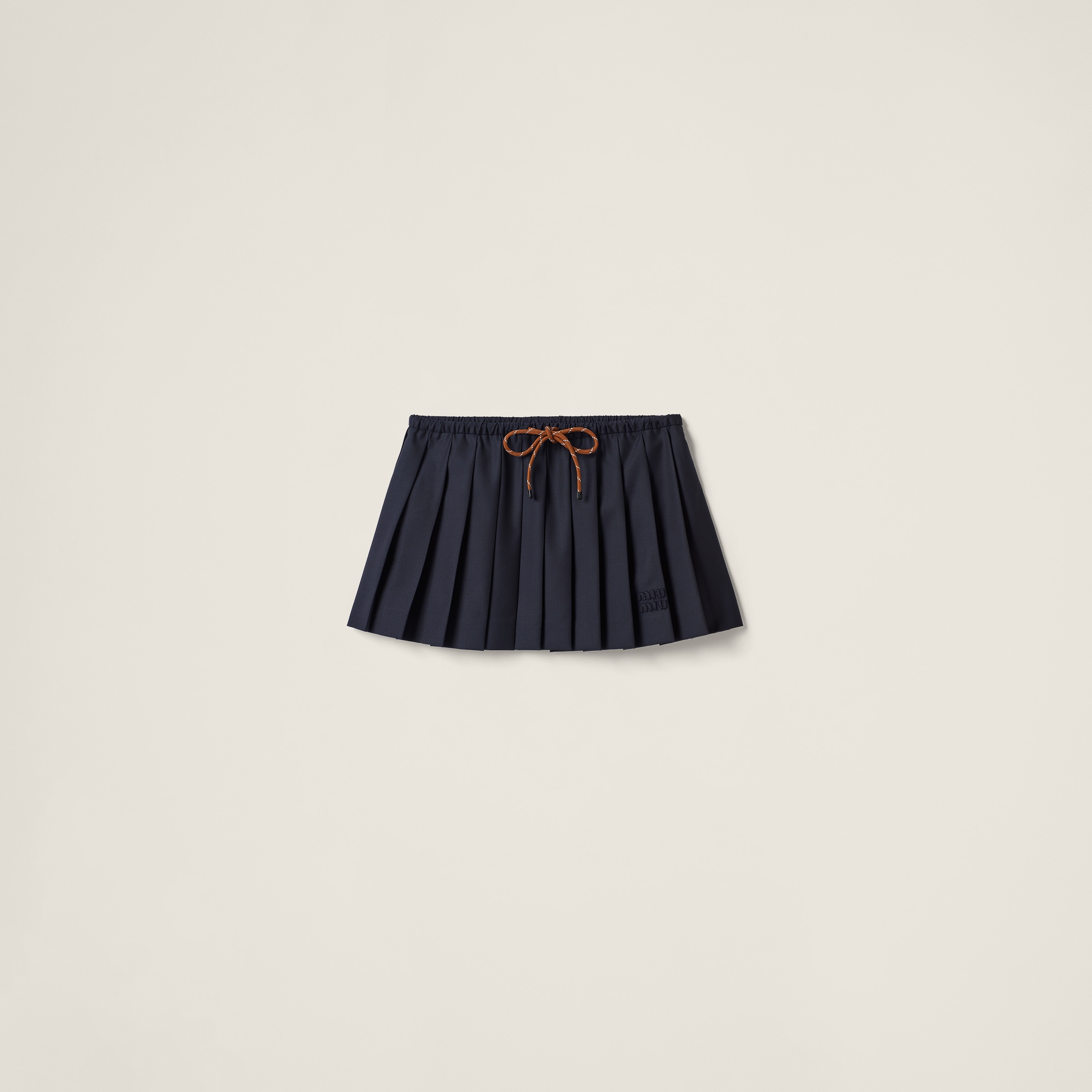 Pleated Batavia skirt