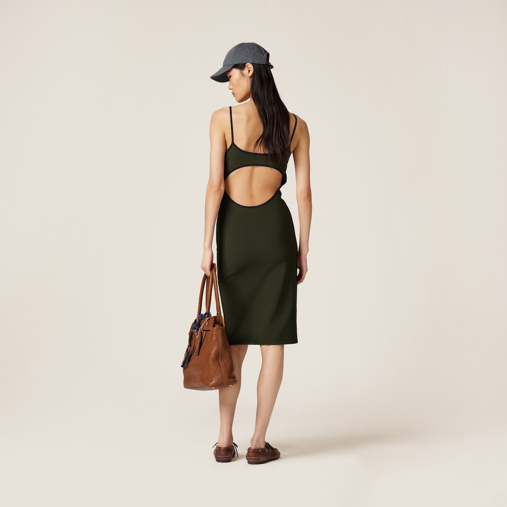 Stretch jersey midi-dress