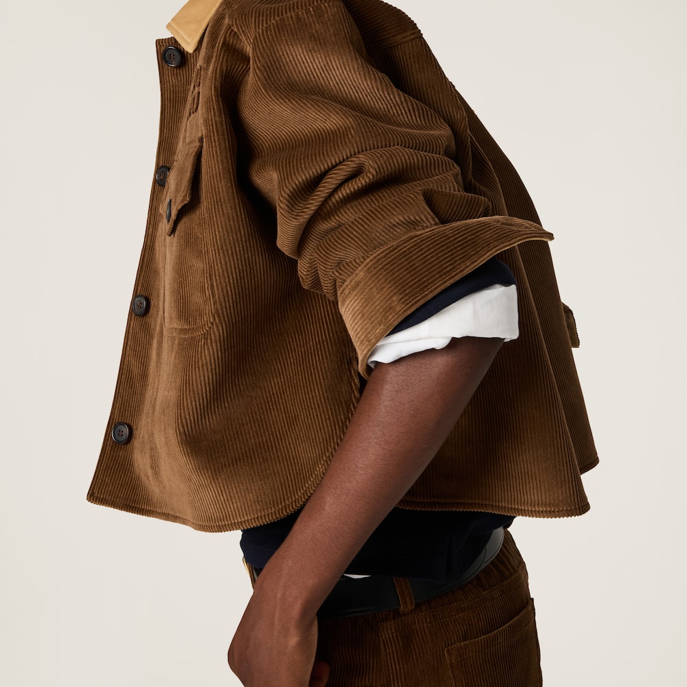 Velvet blouson jacket