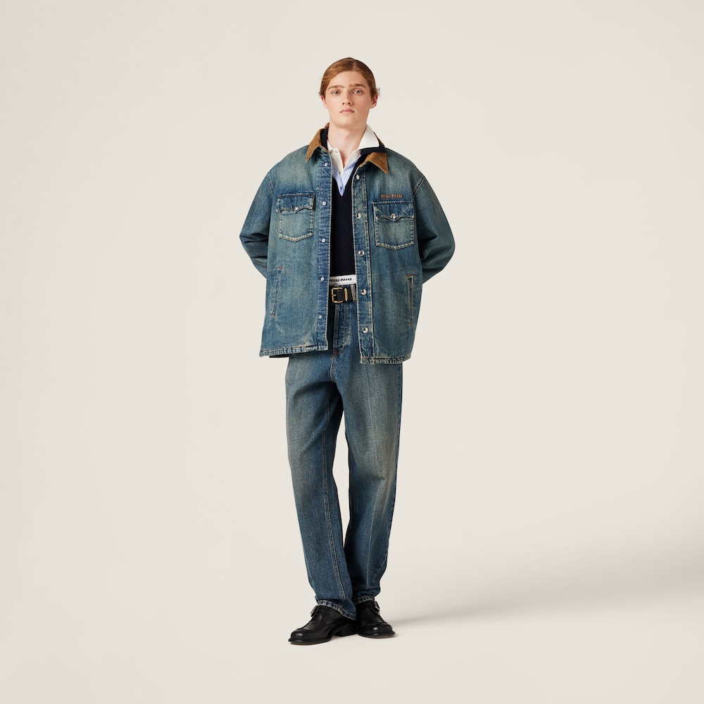 Denim down jacket