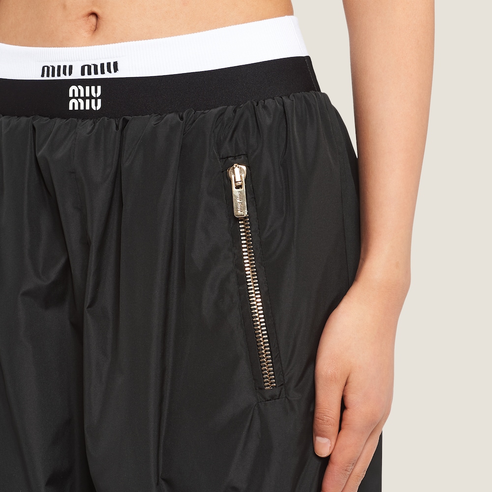 Technical silk joggers