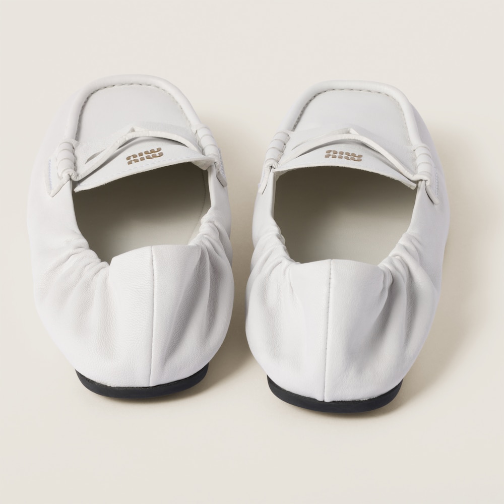 Ruches nappa leather loafers