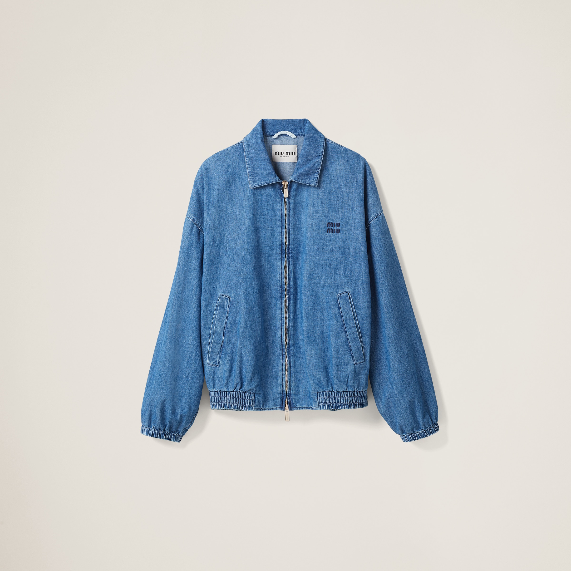 Chambray blouson jacket