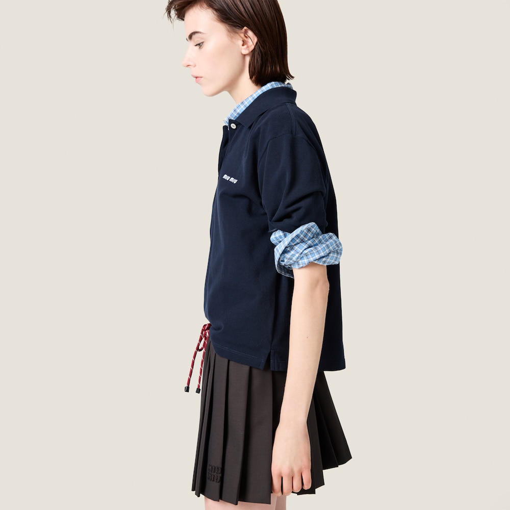 Pleated Batavia skirt