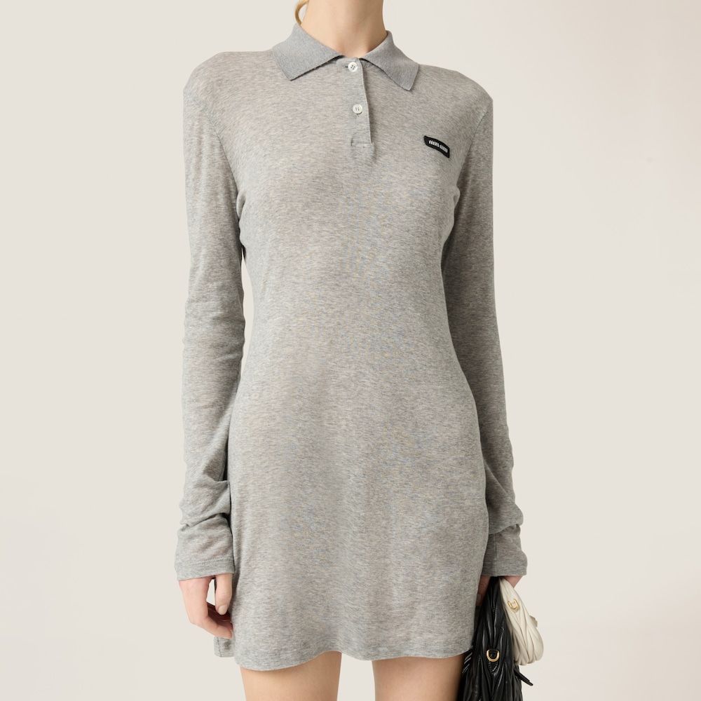 Ribbed jersey mini-dress