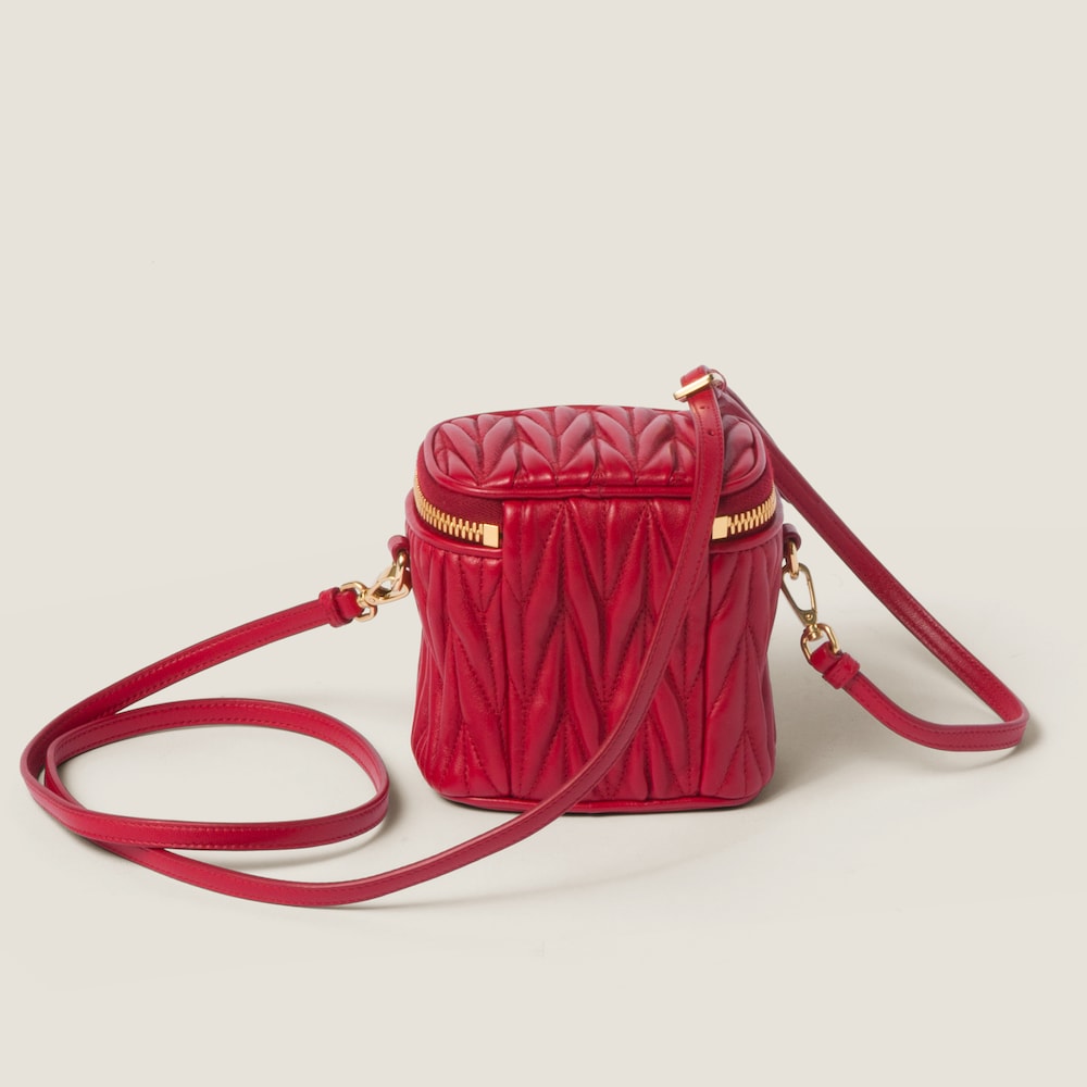 Matelassé nappa leather micro bag