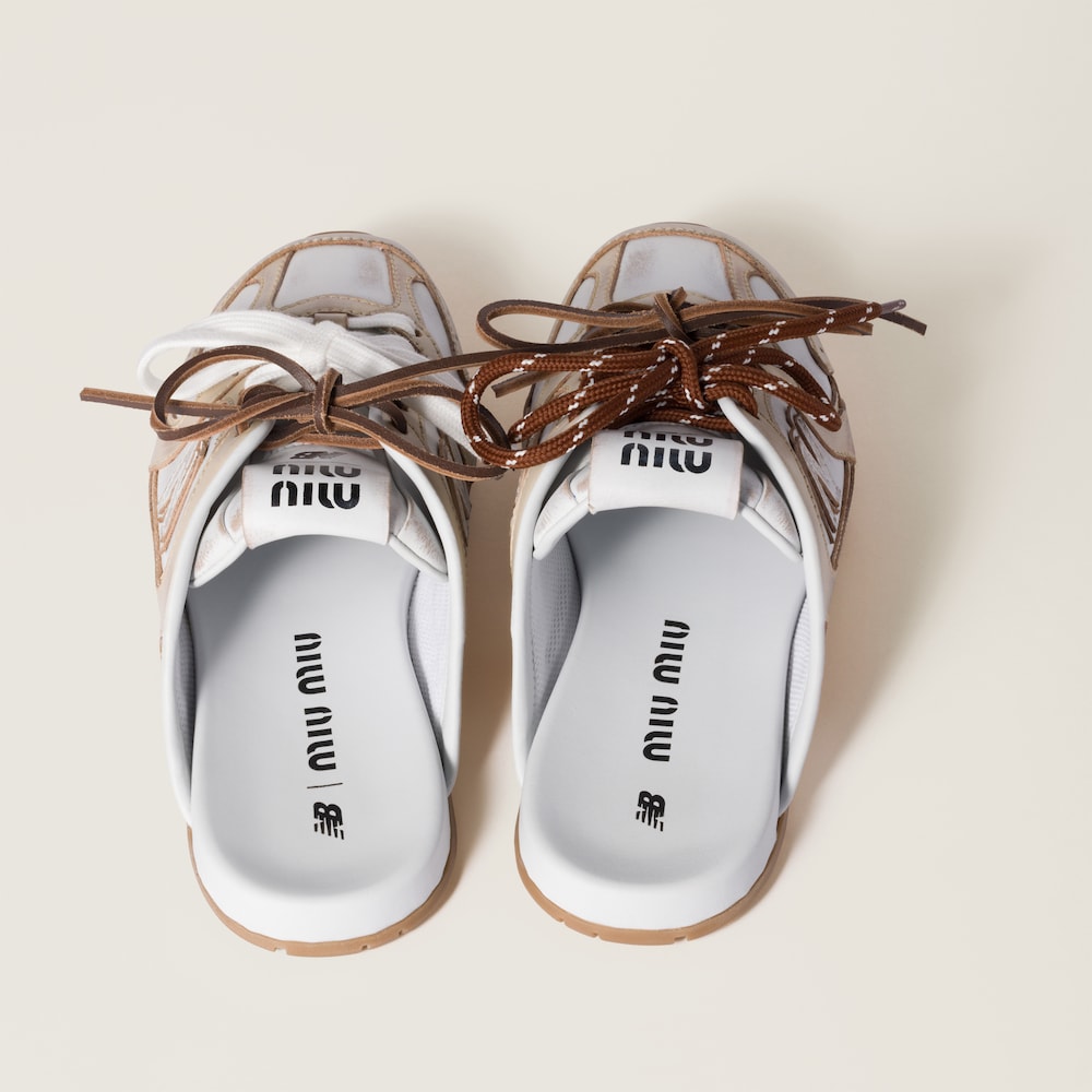 New Balance X Miu Miu 530 SL deco calf leather mules