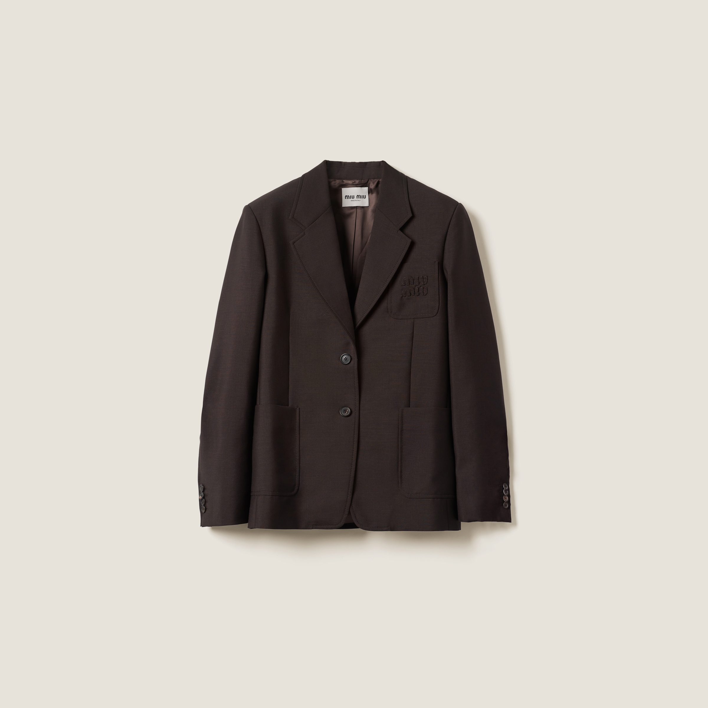 Single-breasted mohair jacket