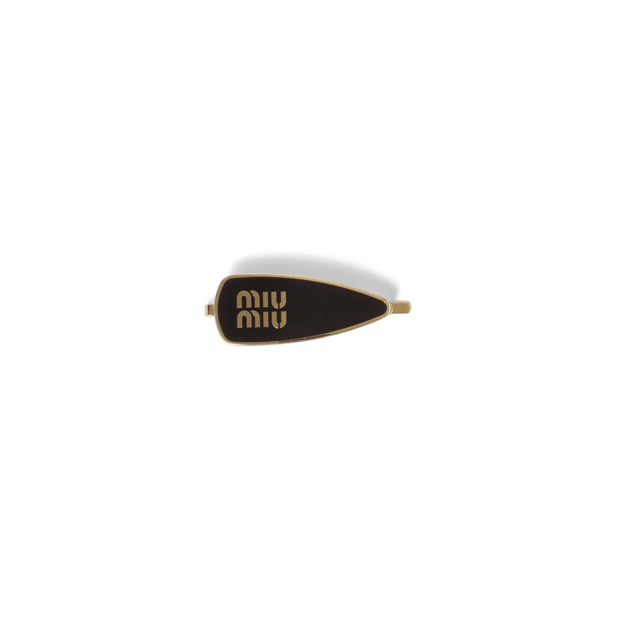 Enameled metal hair clip