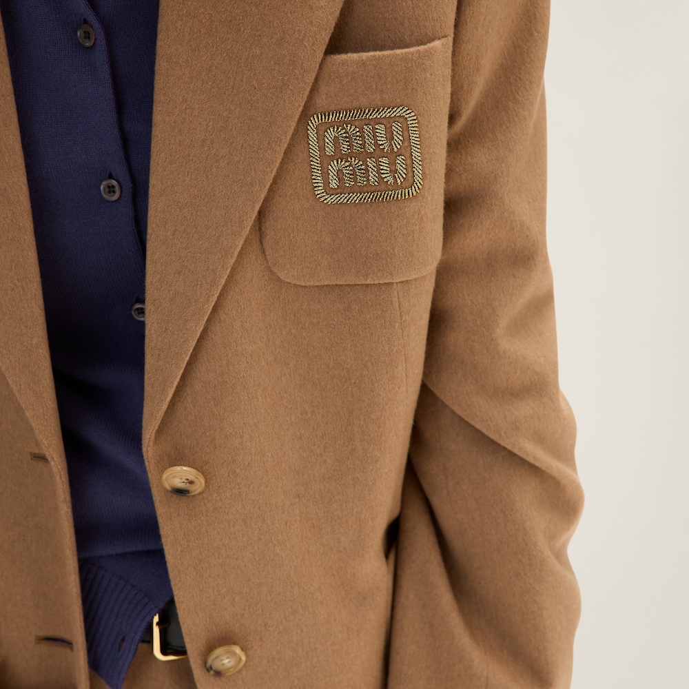 Single-breasted camel-hair jacket