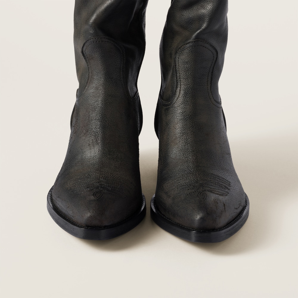 Leather boots
