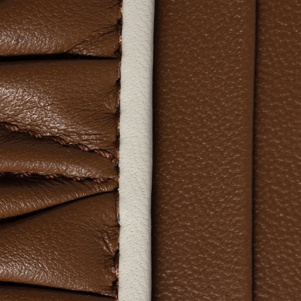 Matelassé nappa leather card holder