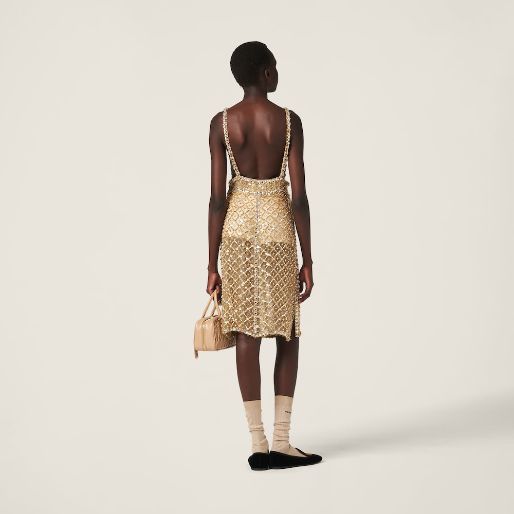 Embroidered organza dress