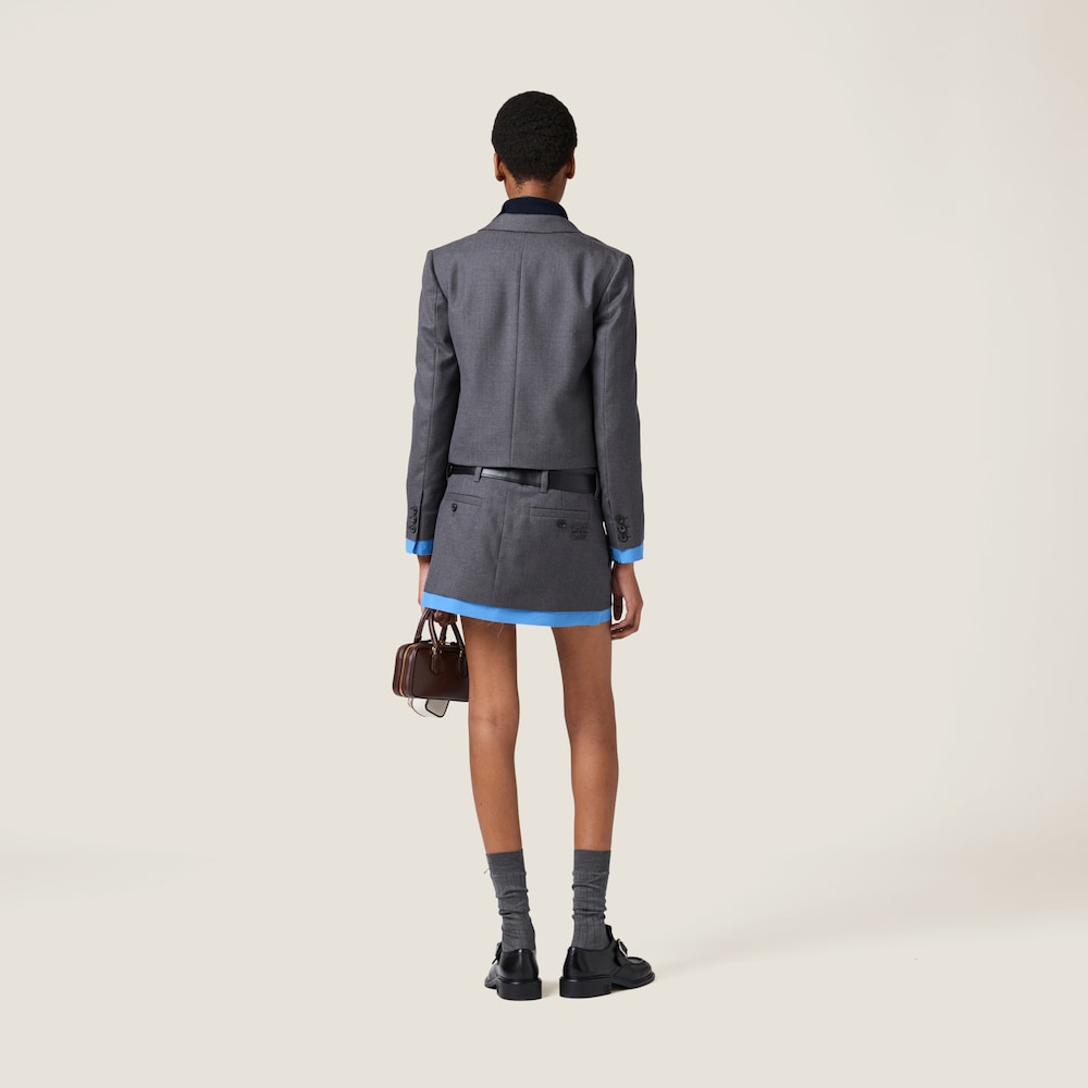 Gabardine miniskirt