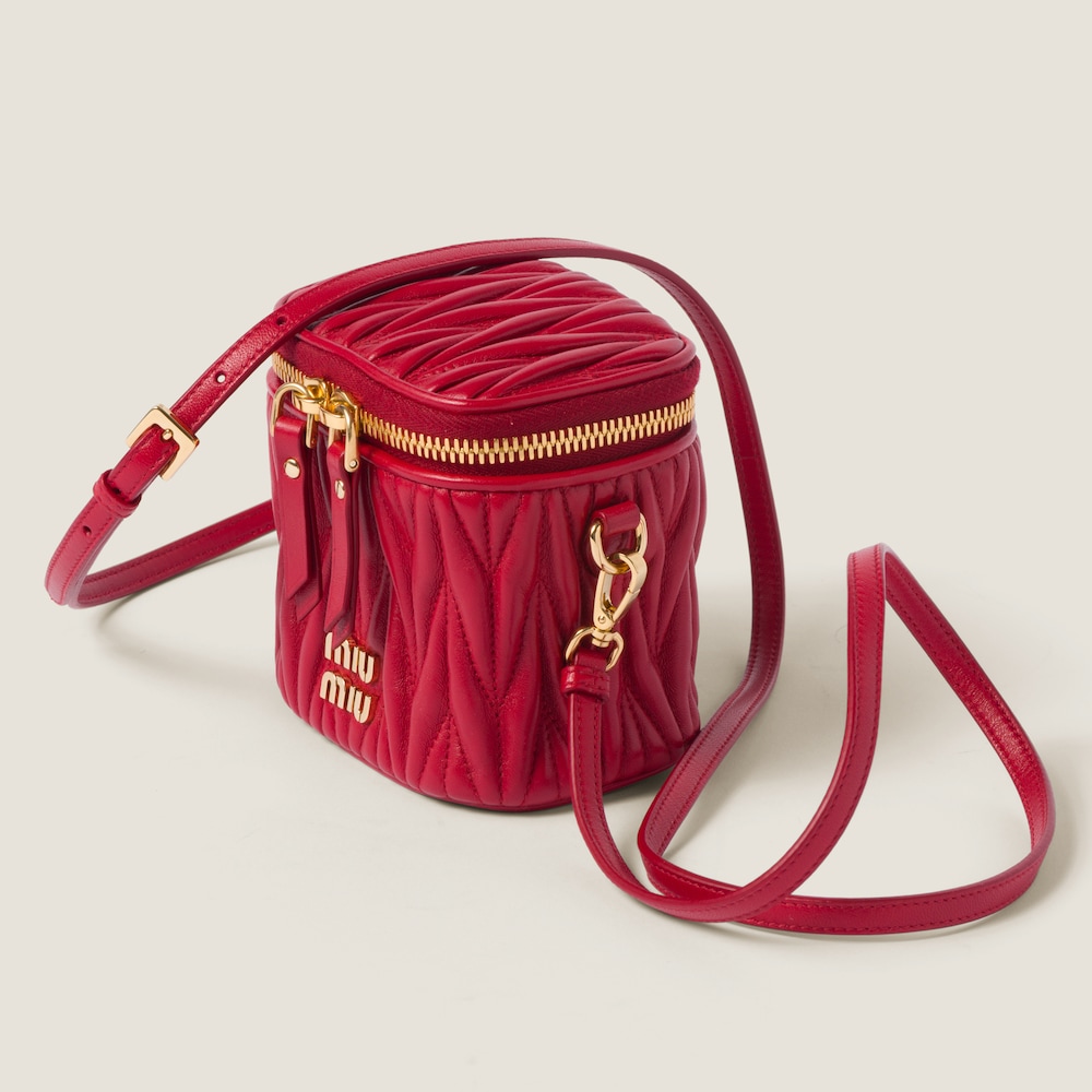 Matelassé nappa leather micro bag