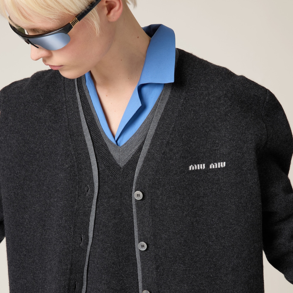 Silk cashmere cardigan sweater