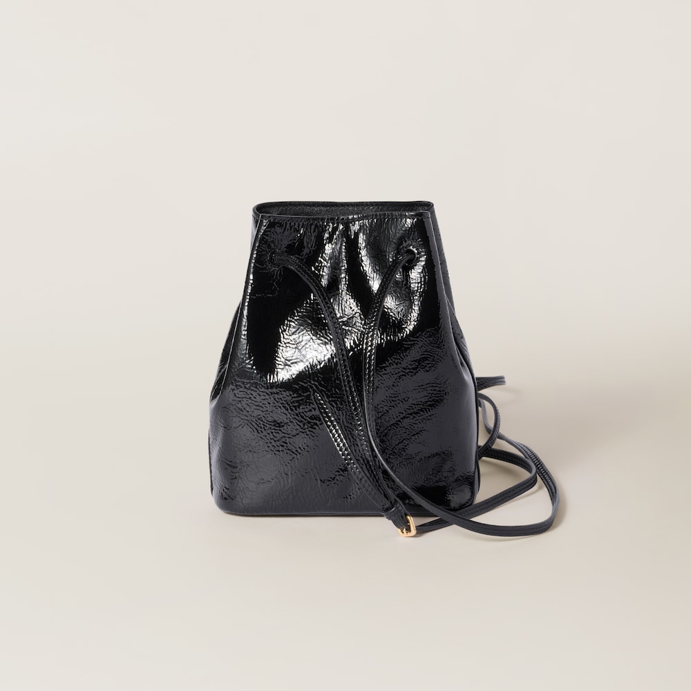 Naplak patent leather pouch