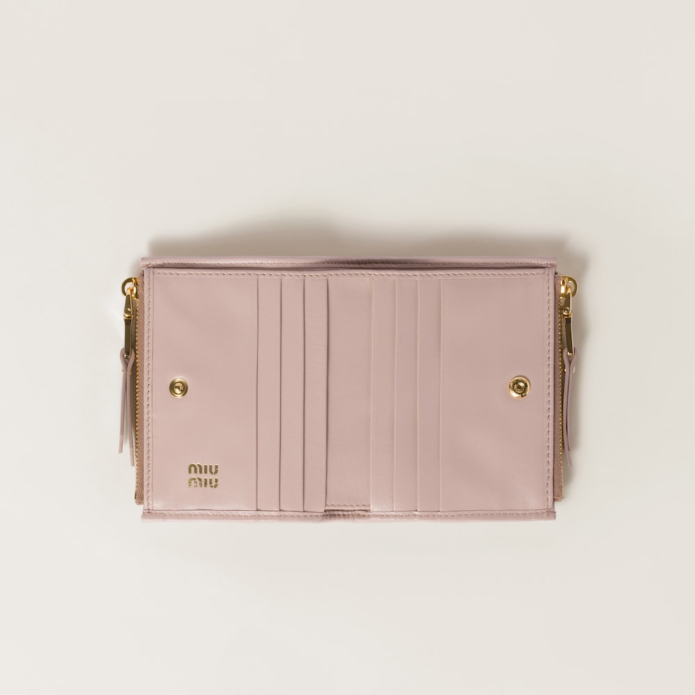Small wallet in matelassé nappa leather