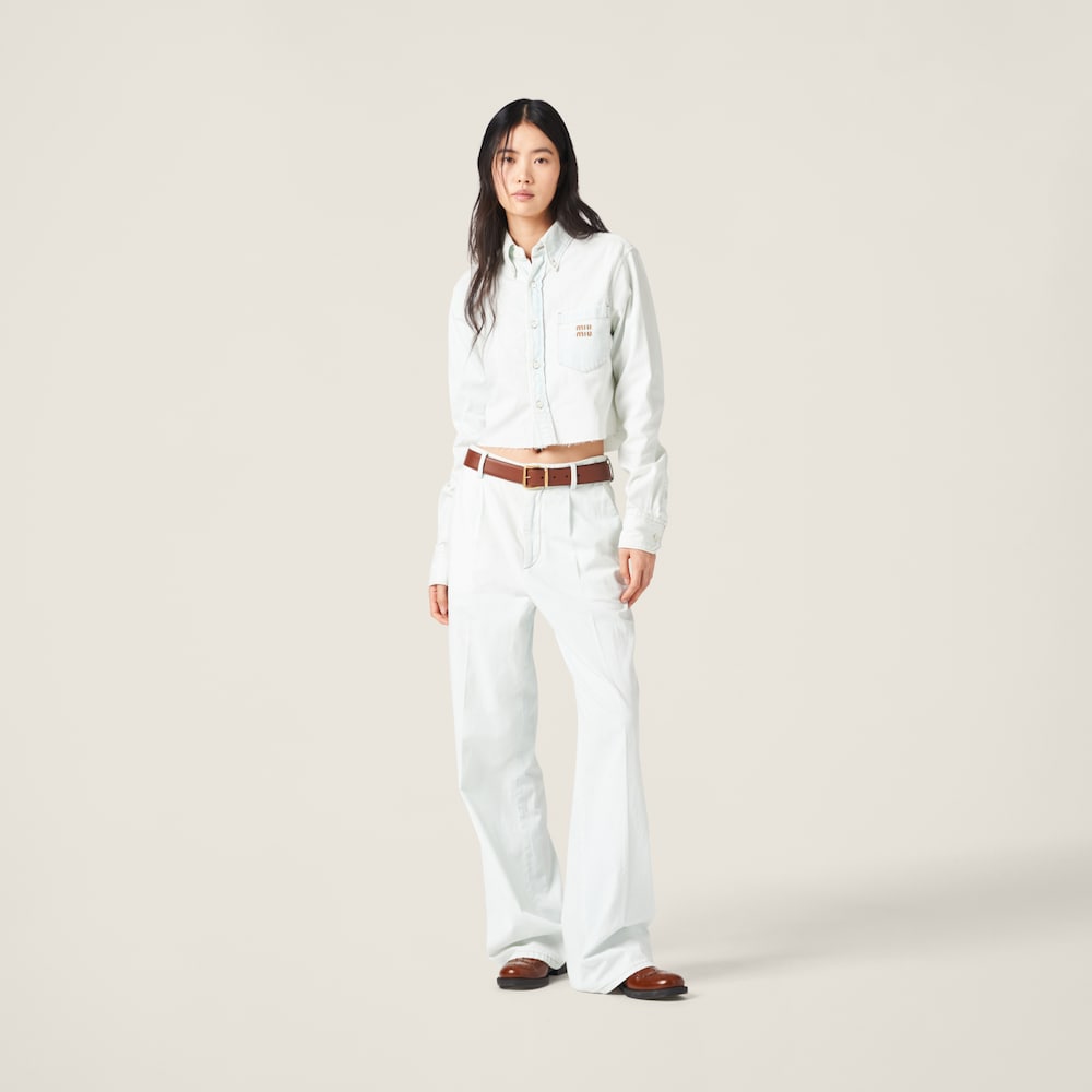 Chambray denim jeans