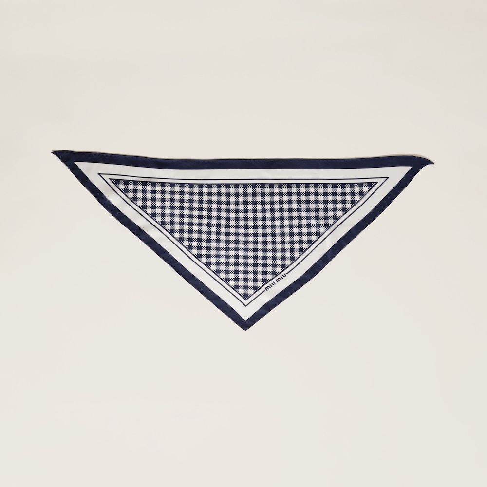 Printed silk twill scarf