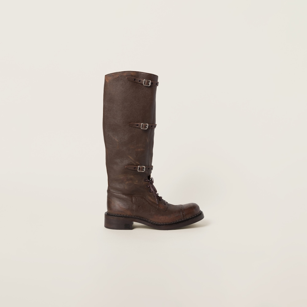 Leather boots