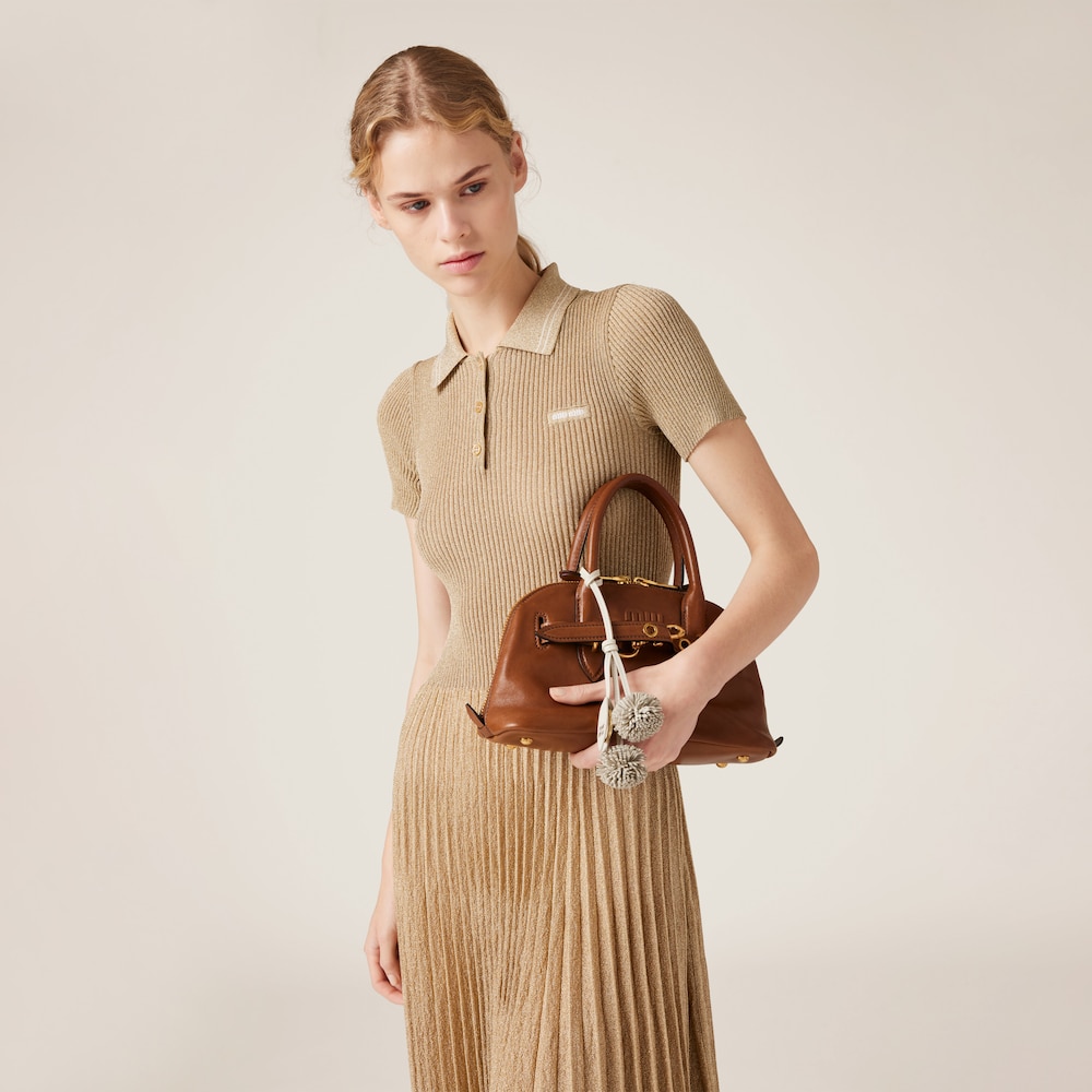 Lamé polo dress