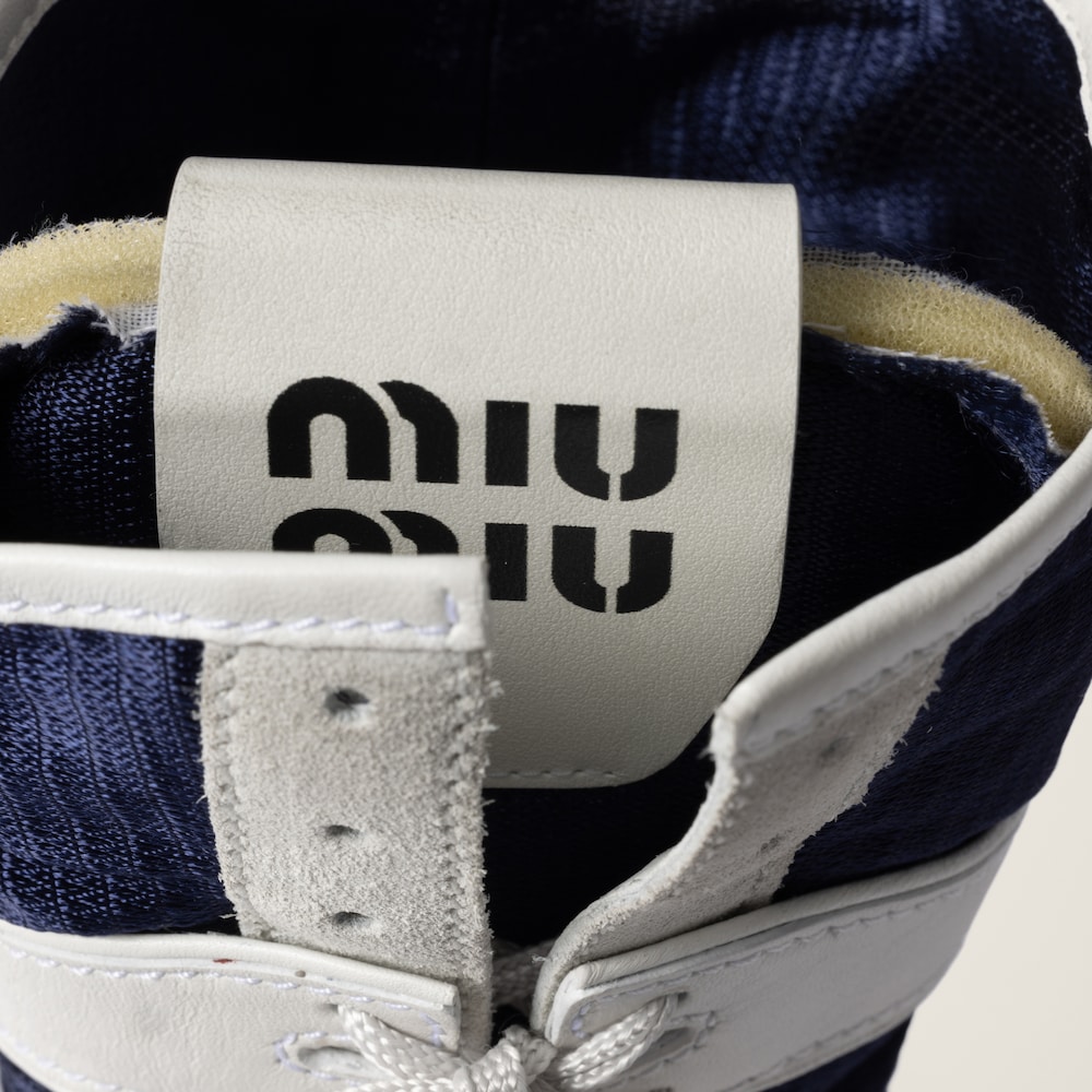 Gymnasium technical fabric and suede boxeur boots