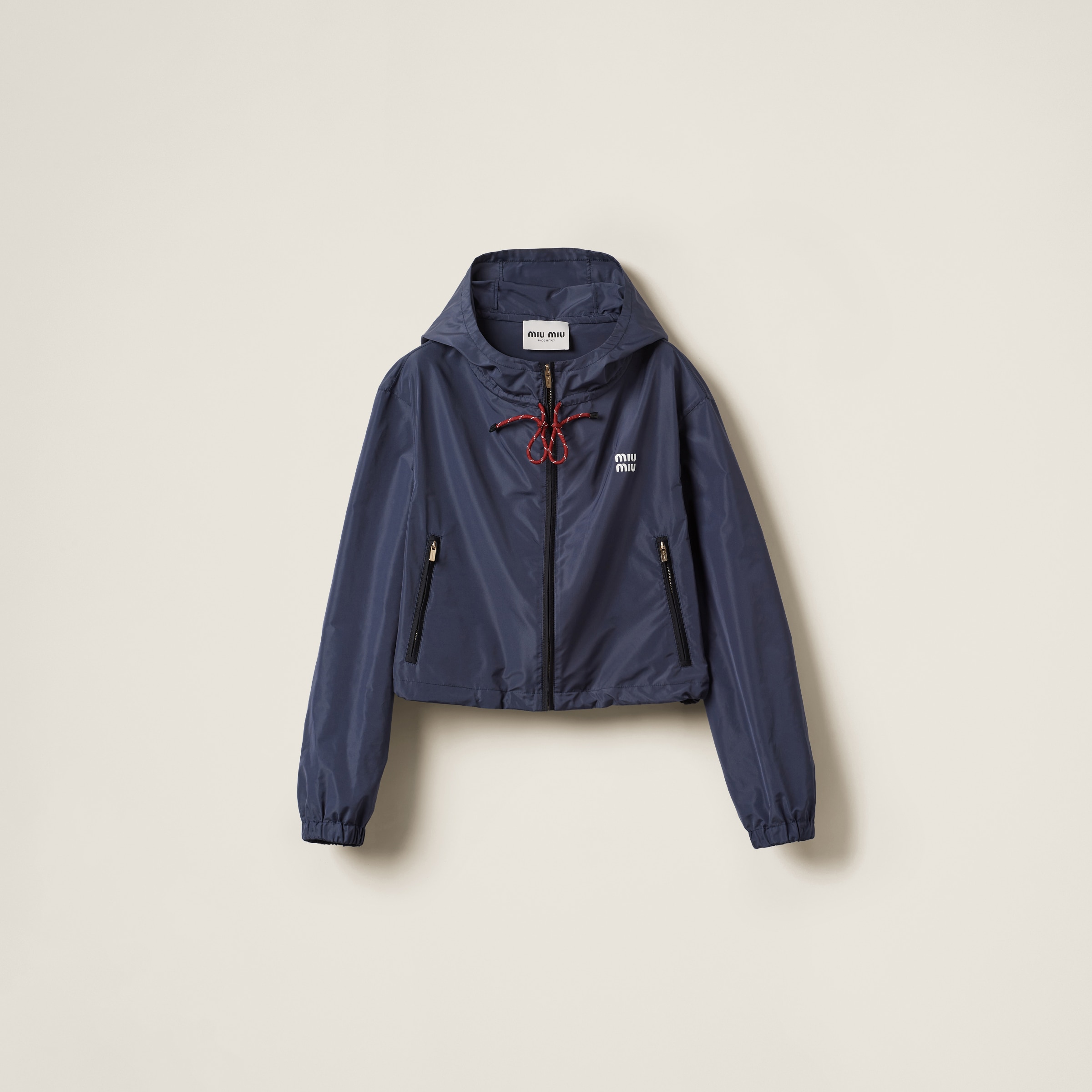 Technical fabric blouson jacket
