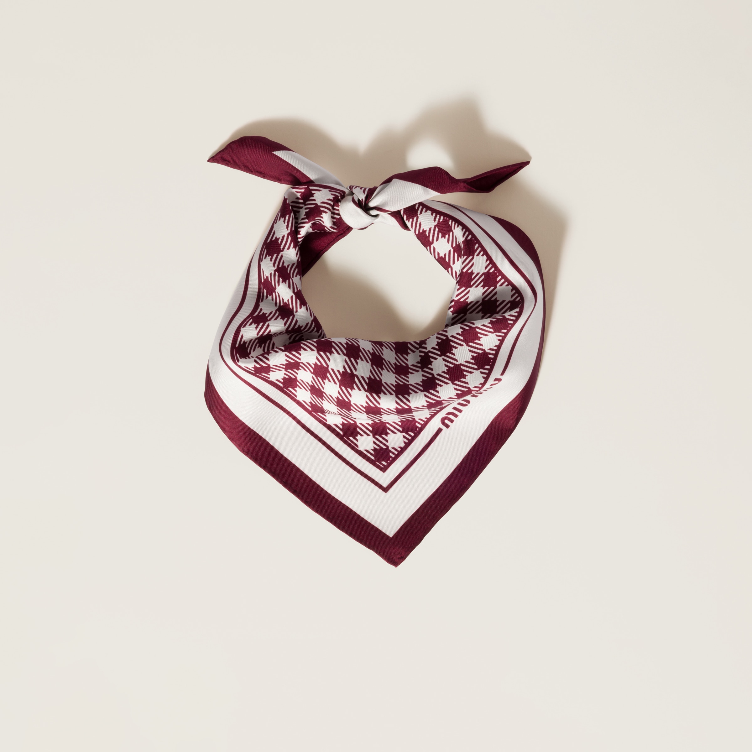 Printed silk twill scarf